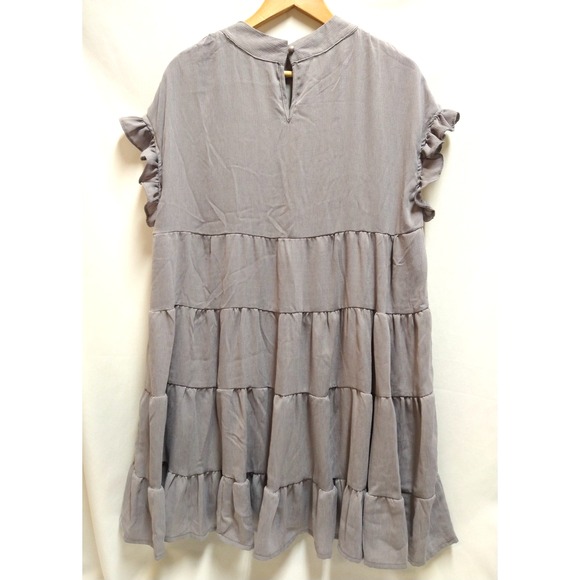 womens FOTEISY SLEEVELESS DRESS, LAYERED, GRAY, SIZE XL, COMFOR & STYLE, LINED - Picture 2 of 7